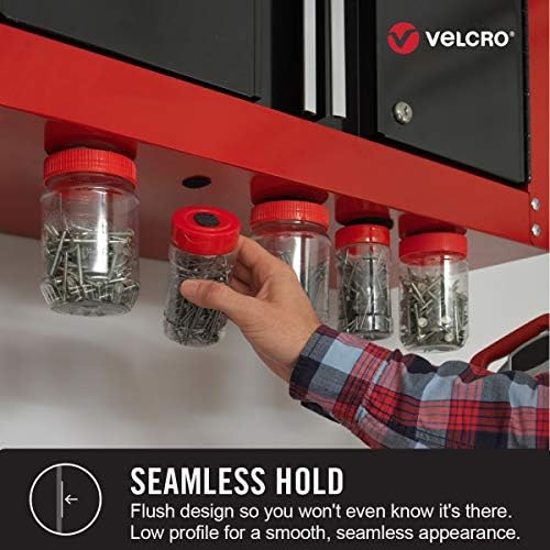 מותג Velcro 1in x 3/4in מחברים תעשייתיים | עיצוב דק פרופיל נמוך | חוזק חובה כבד בכיתה מקצועית | שימוש